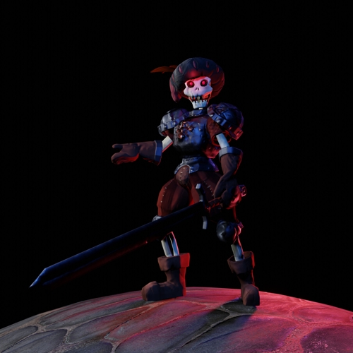 Sir Spookypants - character modelled in Blender